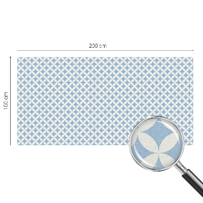 Mælkehvid vinduesfolie med motiv Geometrisk elegance