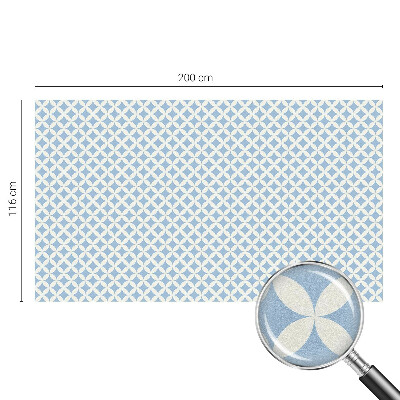 Mælkehvid vinduesfolie med motiv Geometrisk elegance