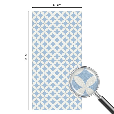 Mælkehvid vinduesfolie med motiv Geometrisk elegance