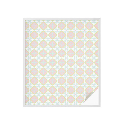 Mælkehvid vinduesfolie med motiv Pastel ornament