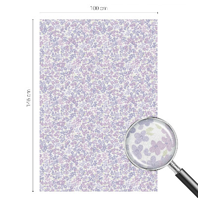 Mælkehvid vinduesfolie med motiv Blomsteragtig lethed