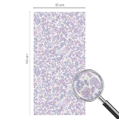 Mælkehvid vinduesfolie med motiv Blomsteragtig lethed