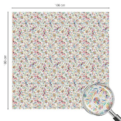 Vinduesfolie med mønster til afskærmning Farverig eksotisme