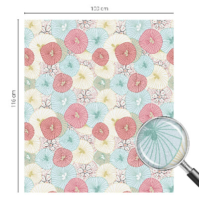 Dekorationsfolie til vindue mod indkig Pastelblomster