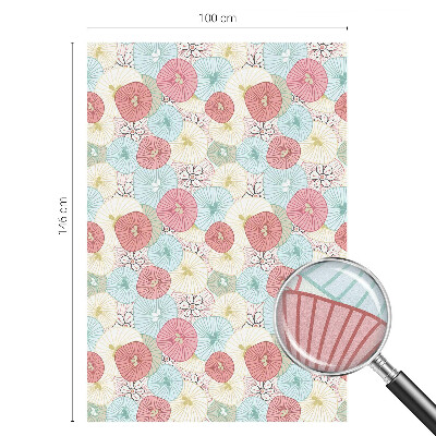 Dekorationsfolie til vindue mod indkig Pastelblomster