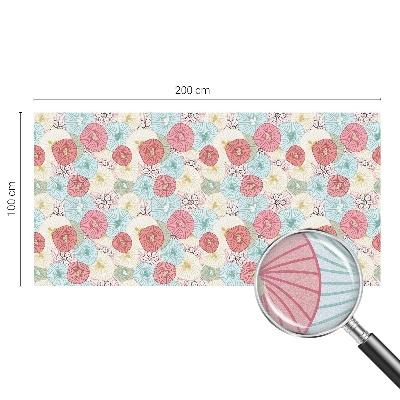 Dekorationsfolie til vindue mod indkig Pastelblomster