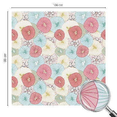 Dekorationsfolie til vindue mod indkig Pastelblomster