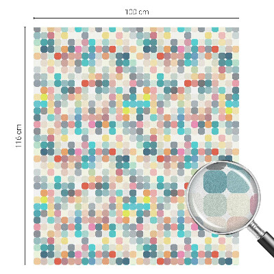 Selvklæbende vinduesfolie Farverige firkanter