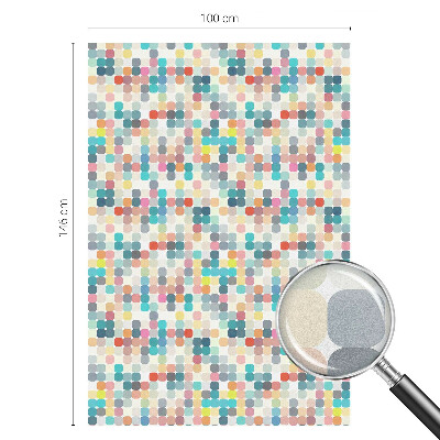 Selvklæbende vinduesfolie Farverige firkanter