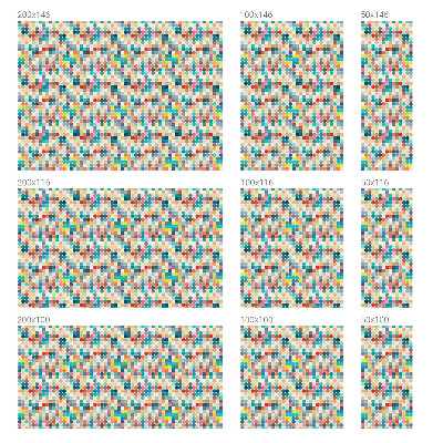 Selvklæbende vinduesfolie Farverige firkanter