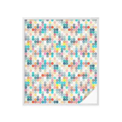 Selvklæbende vinduesfolie Farverige firkanter