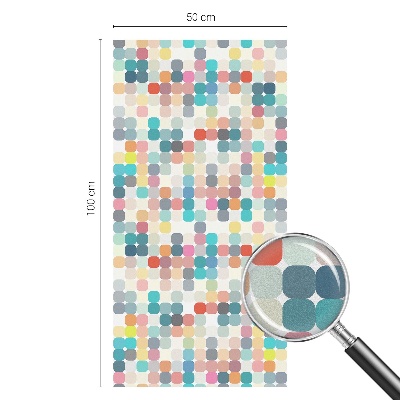Selvklæbende vinduesfolie Farverige firkanter