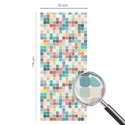 Selvklæbende vinduesfolie Farverige firkanter