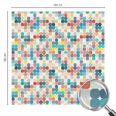 Selvklæbende vinduesfolie Farverige firkanter