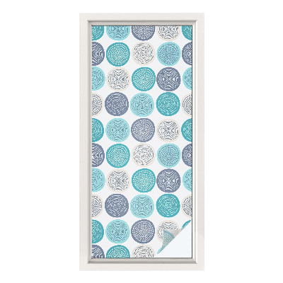 Vinduesfolie med mønster til afskærmning Geometriske cirkler