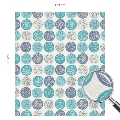 Vinduesfolie med mønster til afskærmning Geometriske cirkler