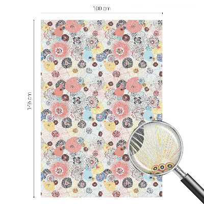 Dekorationsfolie til vindue mod indkig Farverig blomst