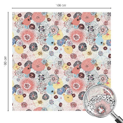 Dekorationsfolie til vindue mod indkig Farverig blomst