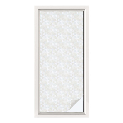 Vinduesfolie mod indkig med glasmaleri Geometriske mønstre