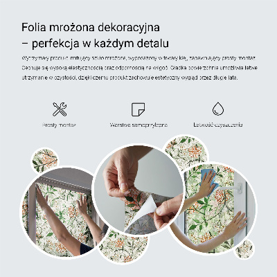 Mælkehvid vinduesfolie med motiv Abstrakt mosaik