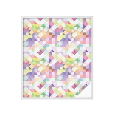 Mælkehvid vinduesfolie med motiv Abstrakt mosaik