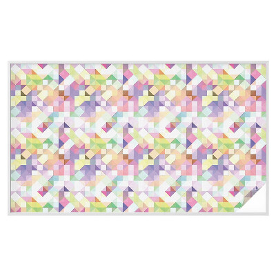 Mælkehvid vinduesfolie med motiv Abstrakt mosaik