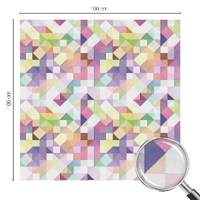 Mælkehvid vinduesfolie med motiv Abstrakt mosaik