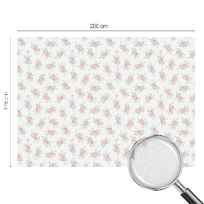 Mælkehvid vinduesfolie med motiv Romantiske roser