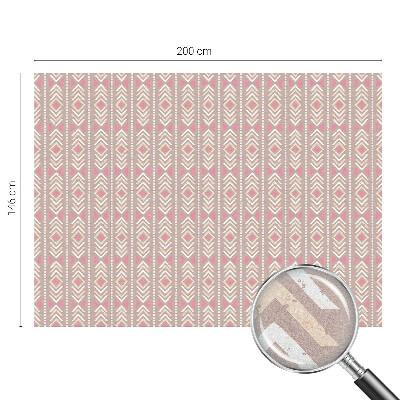 Mælkehvid vinduesfolie med motiv Etniske romber