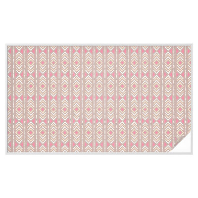 Mælkehvid vinduesfolie med motiv Etniske romber