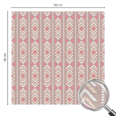 Mælkehvid vinduesfolie med motiv Etniske romber