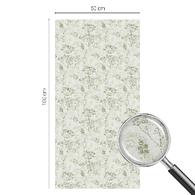 Vinduesfolie mod indkig med glasmaleri Botanisk mønster