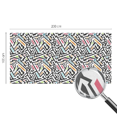 Mælkehvid vinduesfolie med motiv Abstrakt geometri