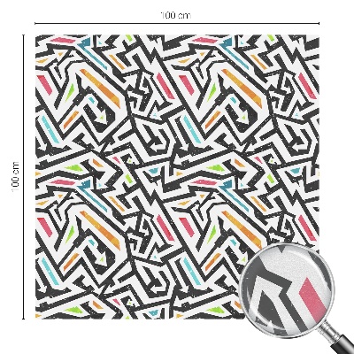 Mælkehvid vinduesfolie med motiv Abstrakt geometri