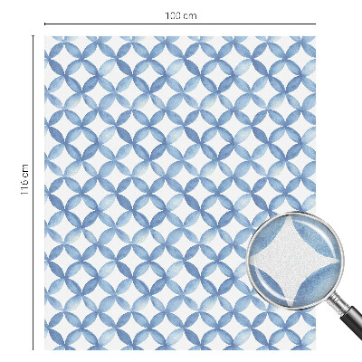 Vinduesfolie mod indkig med glasmaleri Geometriske blomster