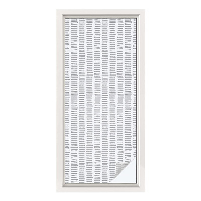 Vinduesfolie mod indkig med glasmaleri Minimalistiske linjer