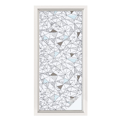 Dekorationsfolie til vindue mod indkig Abstrakte former