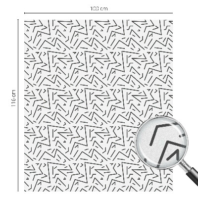 Mælkehvid vinduesfolie med motiv Abstrakte zigzagger