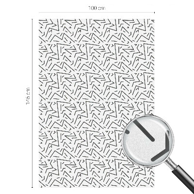 Mælkehvid vinduesfolie med motiv Abstrakte zigzagger