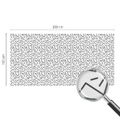 Mælkehvid vinduesfolie med motiv Abstrakte zigzagger