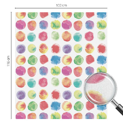 Vinduesfolie mod indkig med glasmaleri Farverige cirkler