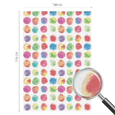 Vinduesfolie mod indkig med glasmaleri Farverige cirkler