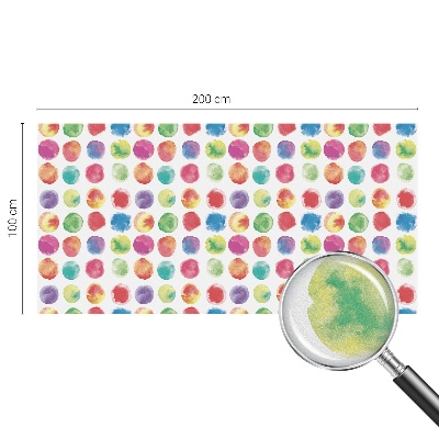 Vinduesfolie mod indkig med glasmaleri Farverige cirkler