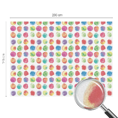 Vinduesfolie mod indkig med glasmaleri Farverige cirkler