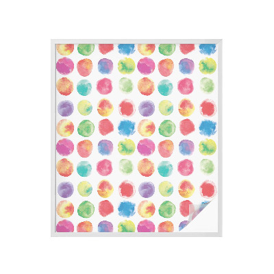 Vinduesfolie mod indkig med glasmaleri Farverige cirkler