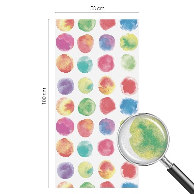 Vinduesfolie mod indkig med glasmaleri Farverige cirkler