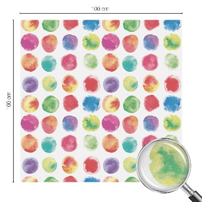 Vinduesfolie mod indkig med glasmaleri Farverige cirkler