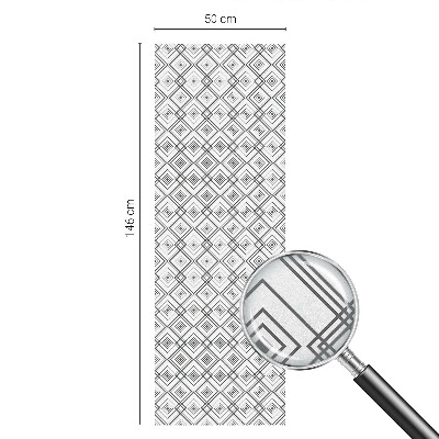 Dekorationsfolie til vindue mod indkig Rhombisk harmoni