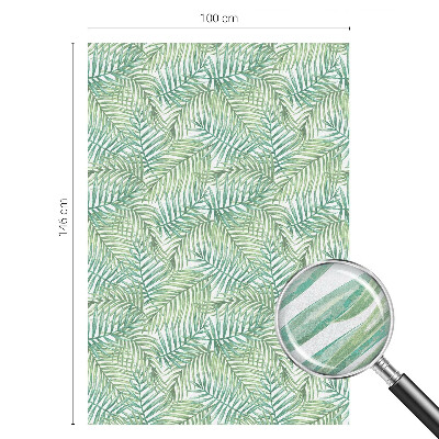 Mælkehvid vinduesfolie med motiv Grøn bregne