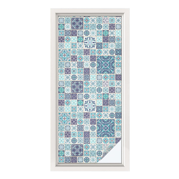 Selvklæbende vinduesfolie Blomsterfliser